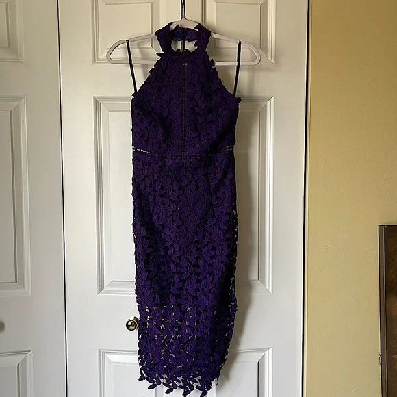 Nordstrom purple lace dress store